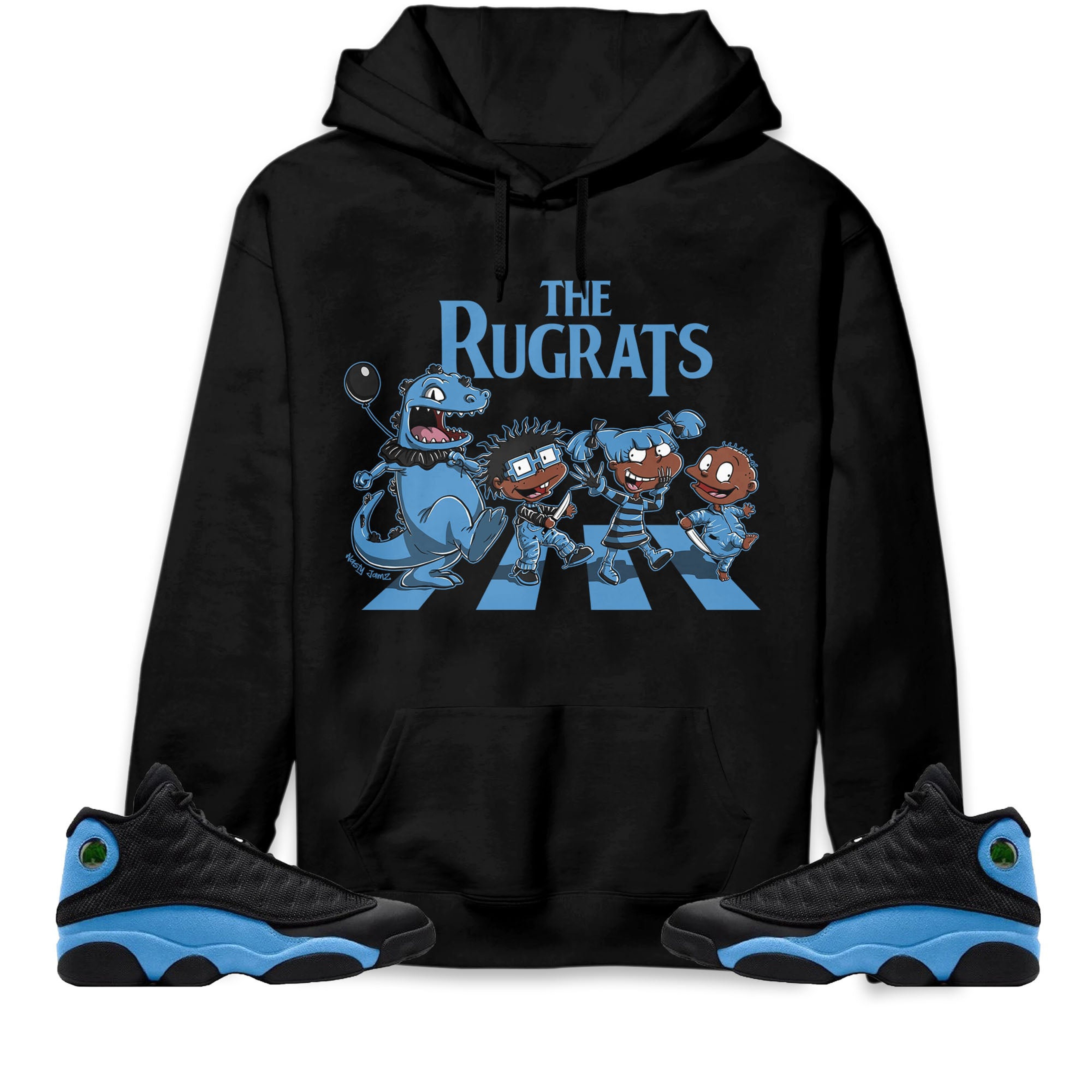 Jordan 13 Black University Blue Unisex Sweatshirt, Hoodie The, Shirt To Match Sneaker