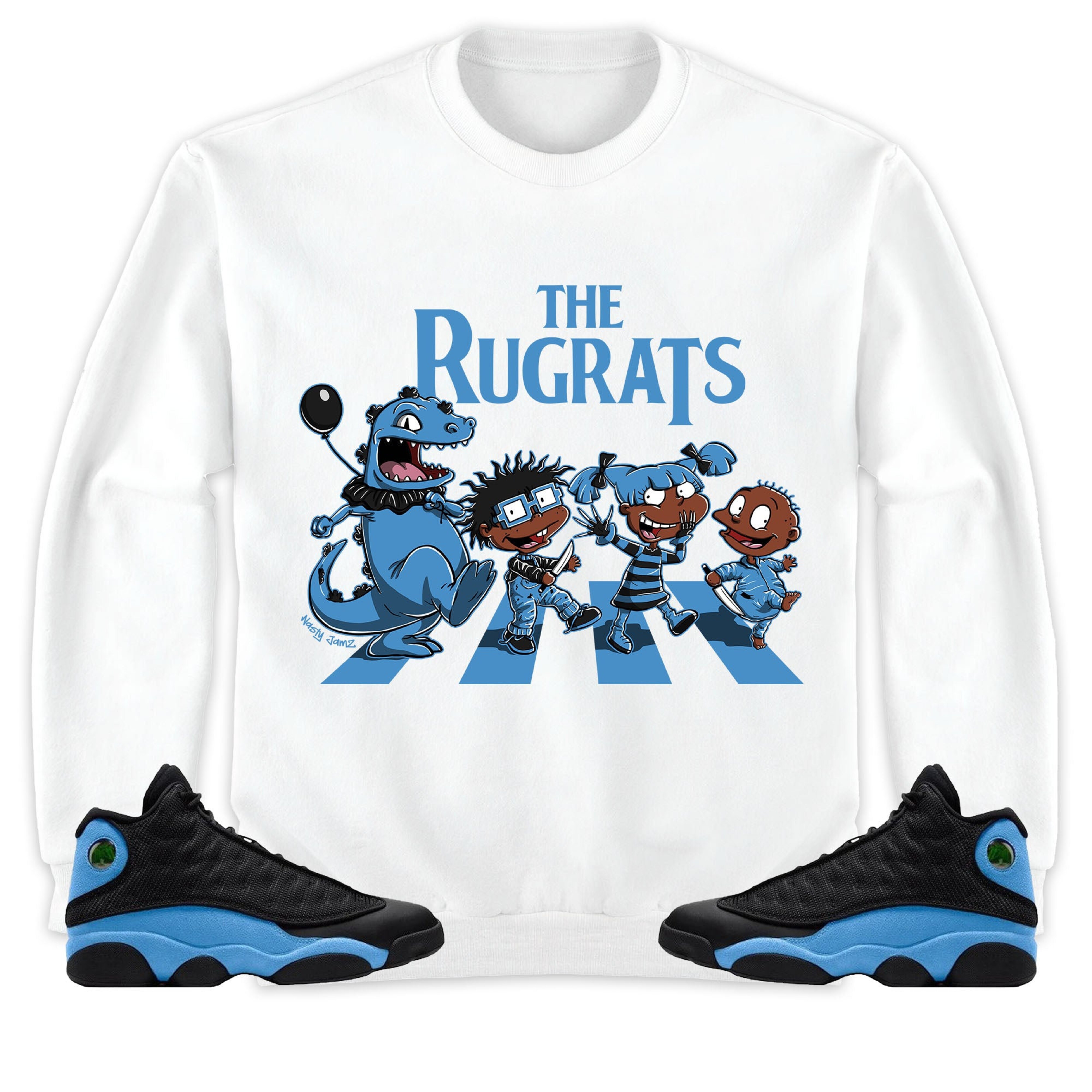 Jordan 13 Black University Blue Unisex Sweatshirt, Hoodie The, Shirt To Match Sneaker