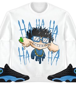 Jordan 13 Black University Blue Unisex Sweatshirt, Hoodie We Are All Clown, Shirt To Match Sneaker