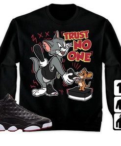 Jordan 13 Playoffs Unisex T-Shirt, Trust No One Cat And Mouse, Shirt To Match Sneaker