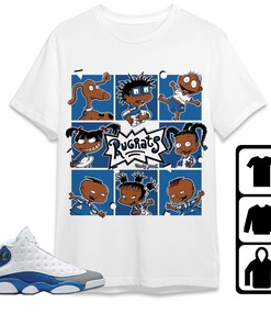 Jordan 13 Retro French Blue Unisex Shirt 90s Cartoon, Shirt To Match Sneaker
