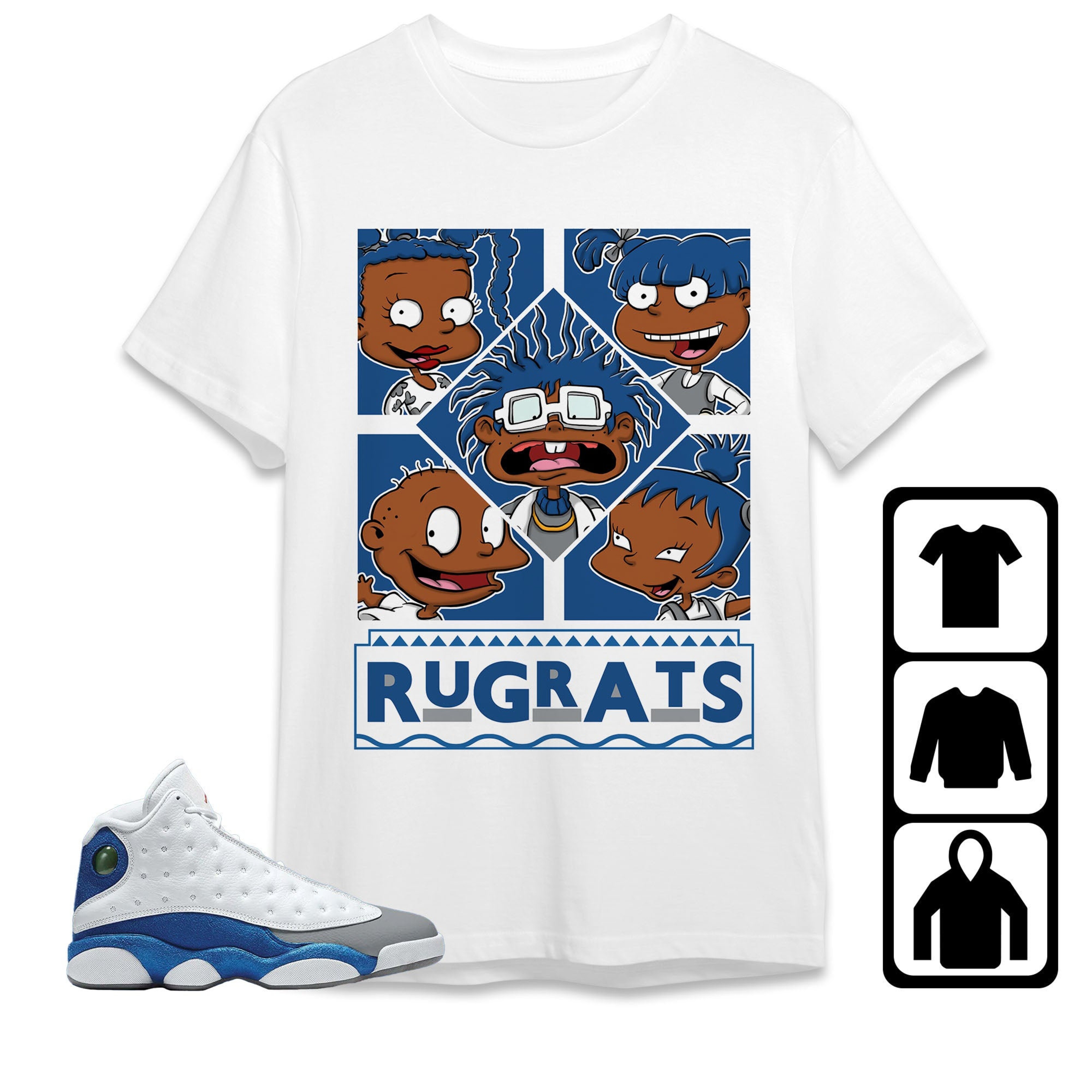 Jordan 13 Retro French Blue Unisex Shirt 90s TV Style, Shirt To Match Sneaker