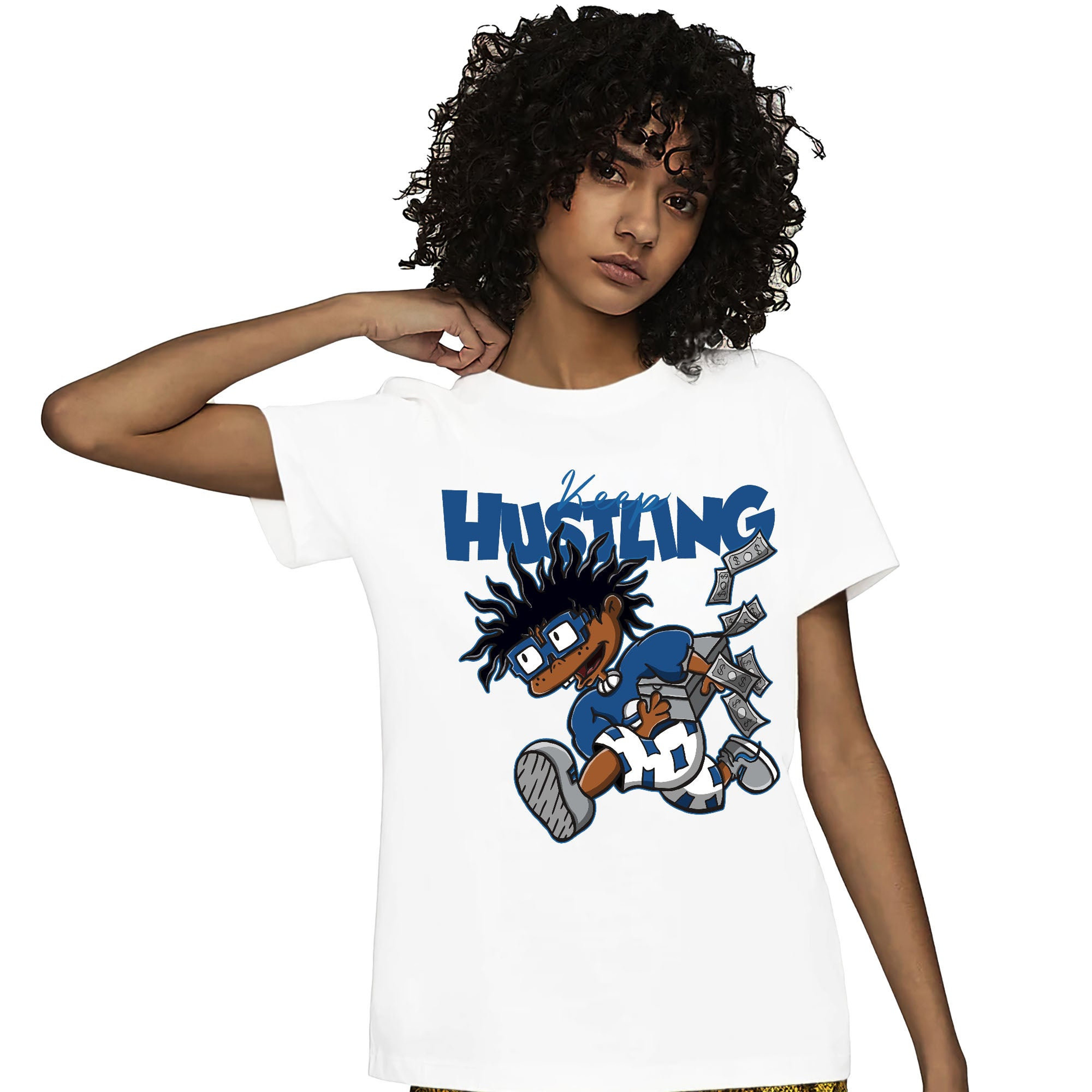 Jordan 13 Retro French Blue Unisex Shirt Keep Hustling, Shirt To Match Sneaker