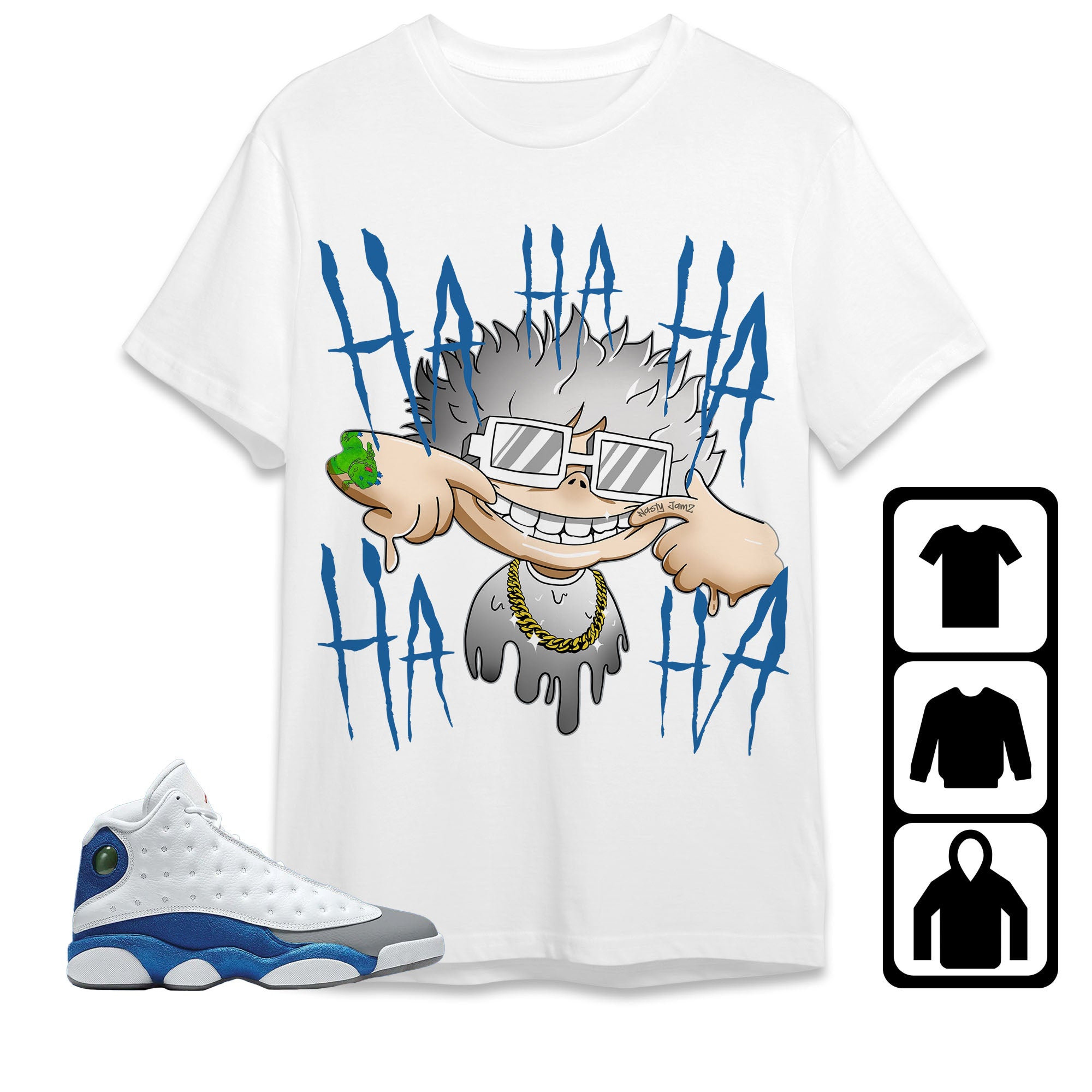 Jordan 13 Retro French Blue Unisex Shirt We Are All Clown, Shirt To Match Sneaker