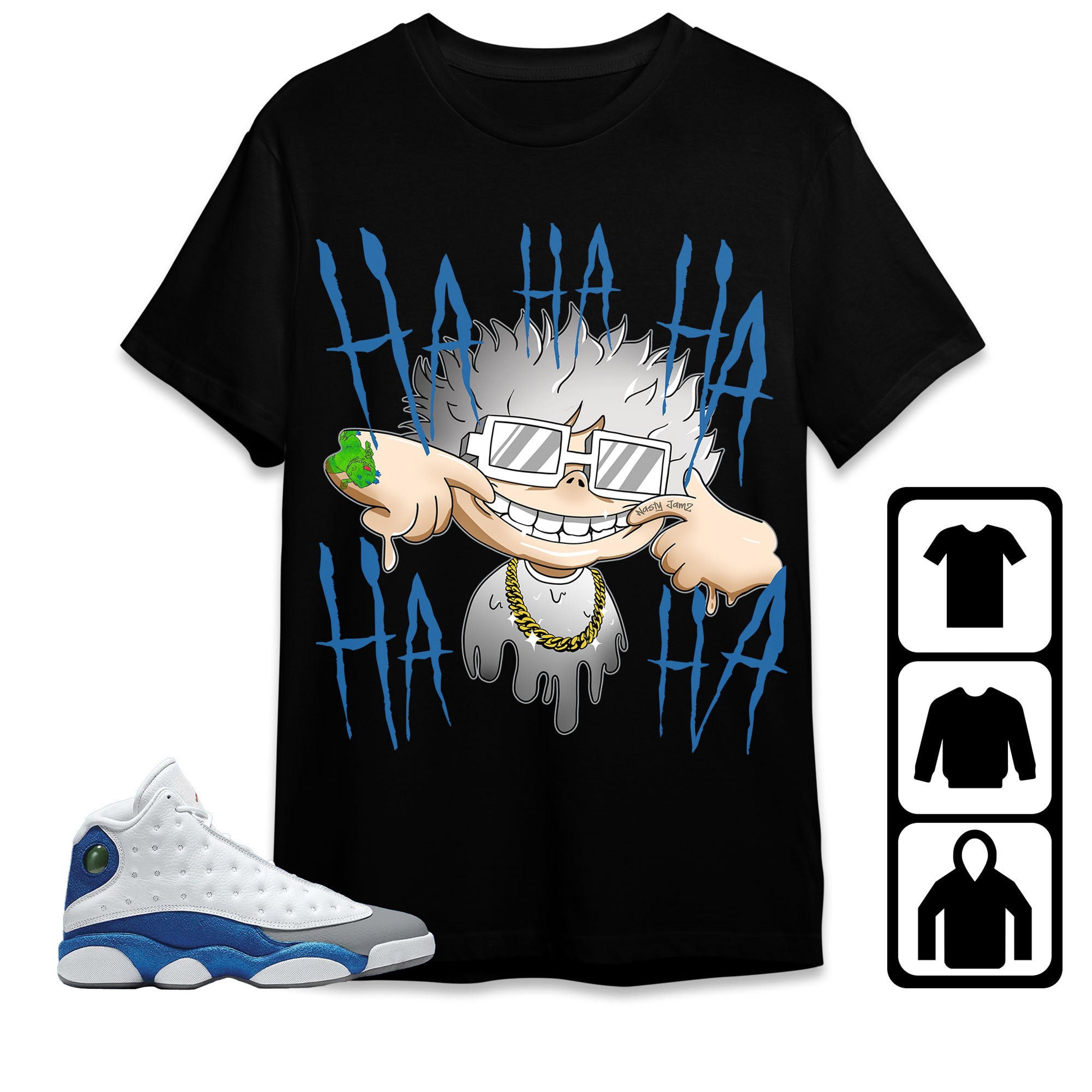 Jordan 13 Retro French Blue Unisex Shirt We Are All Clown, Shirt To Match Sneaker