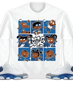 Jordan 13 Retro French Blue Unisex Sweatshirt, Hoodie 90s Cartoon, Shirt To Match Sneaker