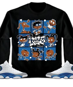 Jordan 13 Retro French Blue Unisex Sweatshirt, Hoodie 90s Cartoon, Shirt To Match Sneaker