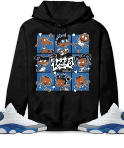 Jordan 13 Retro French Blue Unisex Sweatshirt, Hoodie 90s Cartoon, Shirt To Match Sneaker
