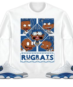 Jordan 13 Retro French Blue Unisex Sweatshirt, Hoodie 90s TV Style, Shirt To Match Sneaker