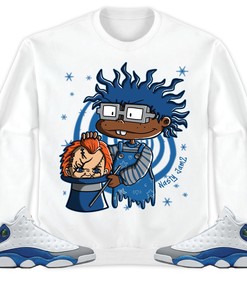 Jordan 13 Retro French Blue Unisex Sweatshirt, Hoodie Black Magic, Shirt To Match Sneaker