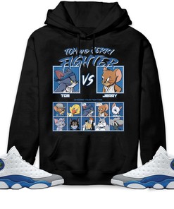 Jordan 13 Retro French Blue Unisex Sweatshirt, Hoodie, Cat And Mouse Fighter, Shirt To Match Sneaker