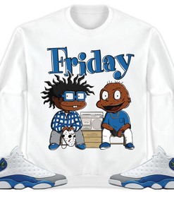 Jordan 13 Retro French Blue Unisex Sweatshirt, Hoodie Friday, Shirt To Match Sneaker