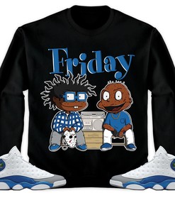 Jordan 13 Retro French Blue Unisex Sweatshirt, Hoodie Friday, Shirt To Match Sneaker