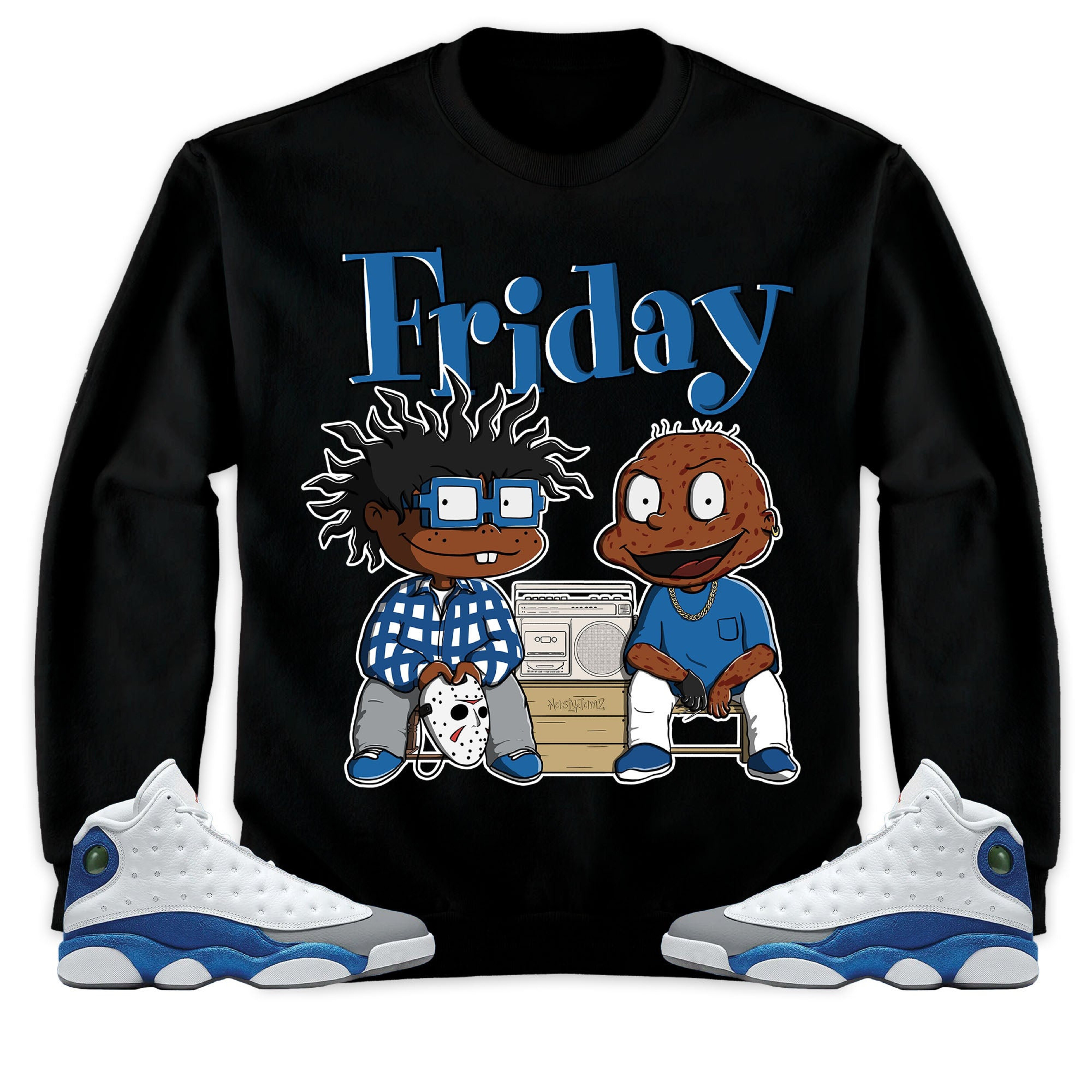 Jordan 13 Retro French Blue Unisex Sweatshirt, Hoodie Friday, Shirt To Match Sneaker