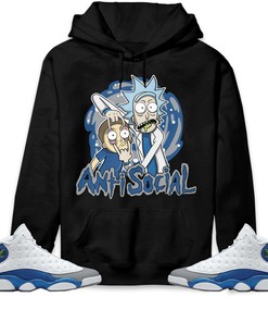 Jordan 13 Retro French Blue Unisex Sweatshirt, Hoodie Rick Anti Social, Shirt To Match Sneaker
