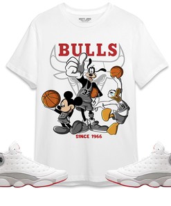 Jordan 13 Wolf Grey Unisex Shirt, Hoodie Sweatshirt Disney Basketball, Shirt To Match Sneaker