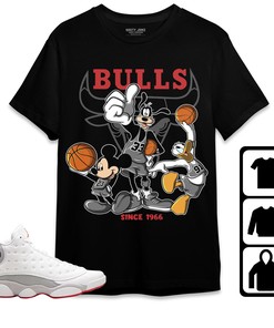 Jordan 13 Wolf Grey Unisex Shirt, Hoodie Sweatshirt Disney Basketball, Shirt To Match Sneaker
