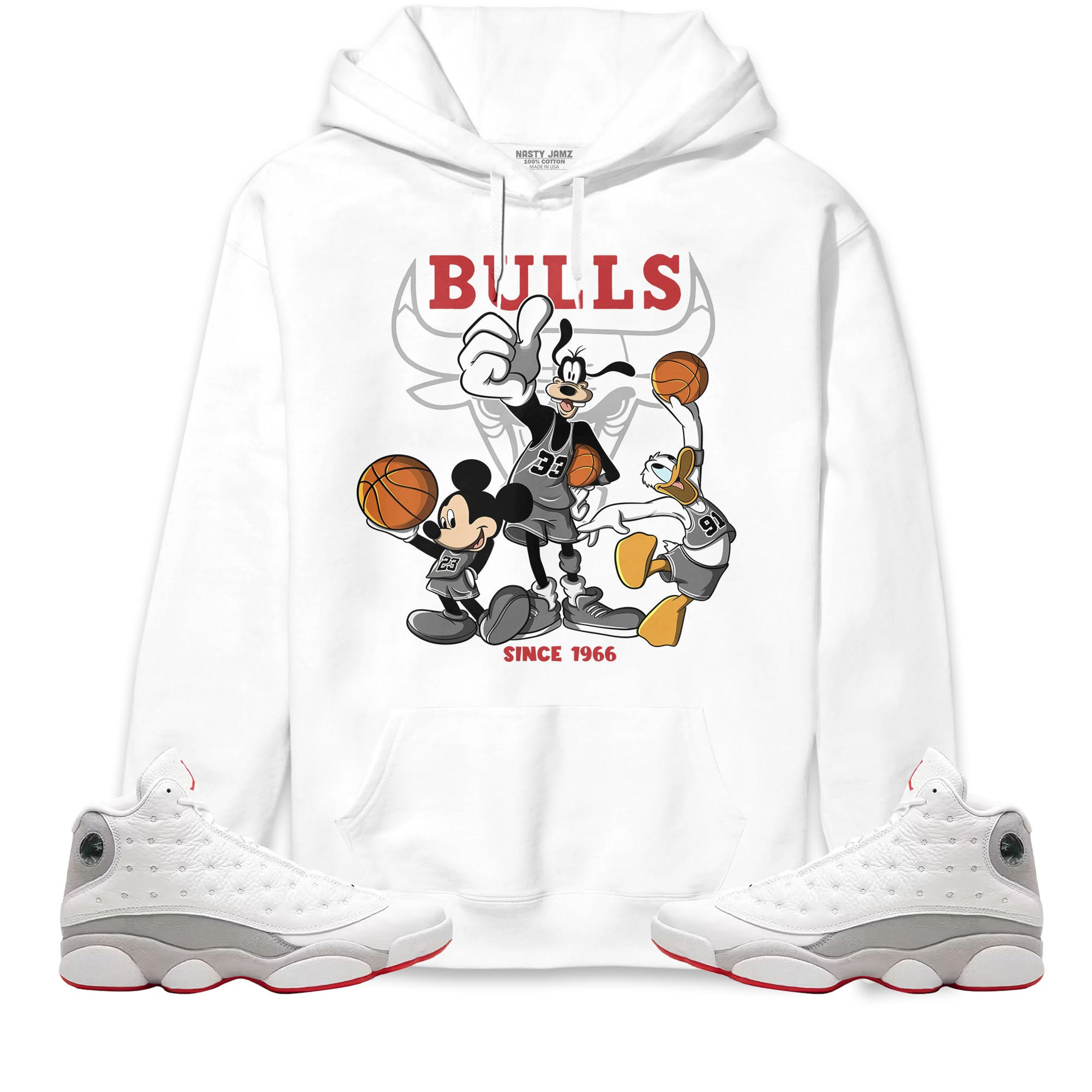 Jordan 13 Wolf Grey Unisex Sweatshirt, Hoodie Shirts Disney Basketball, Shirt To Match Sneaker