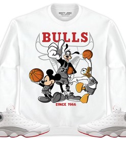 Jordan 13 Wolf Grey Unisex Sweatshirt, Hoodie Shirts Disney Basketball, Shirt To Match Sneaker