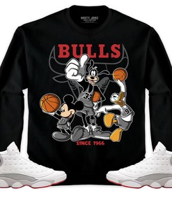 Jordan 13 Wolf Grey Unisex Sweatshirt, Hoodie Shirts Disney Basketball, Shirt To Match Sneaker