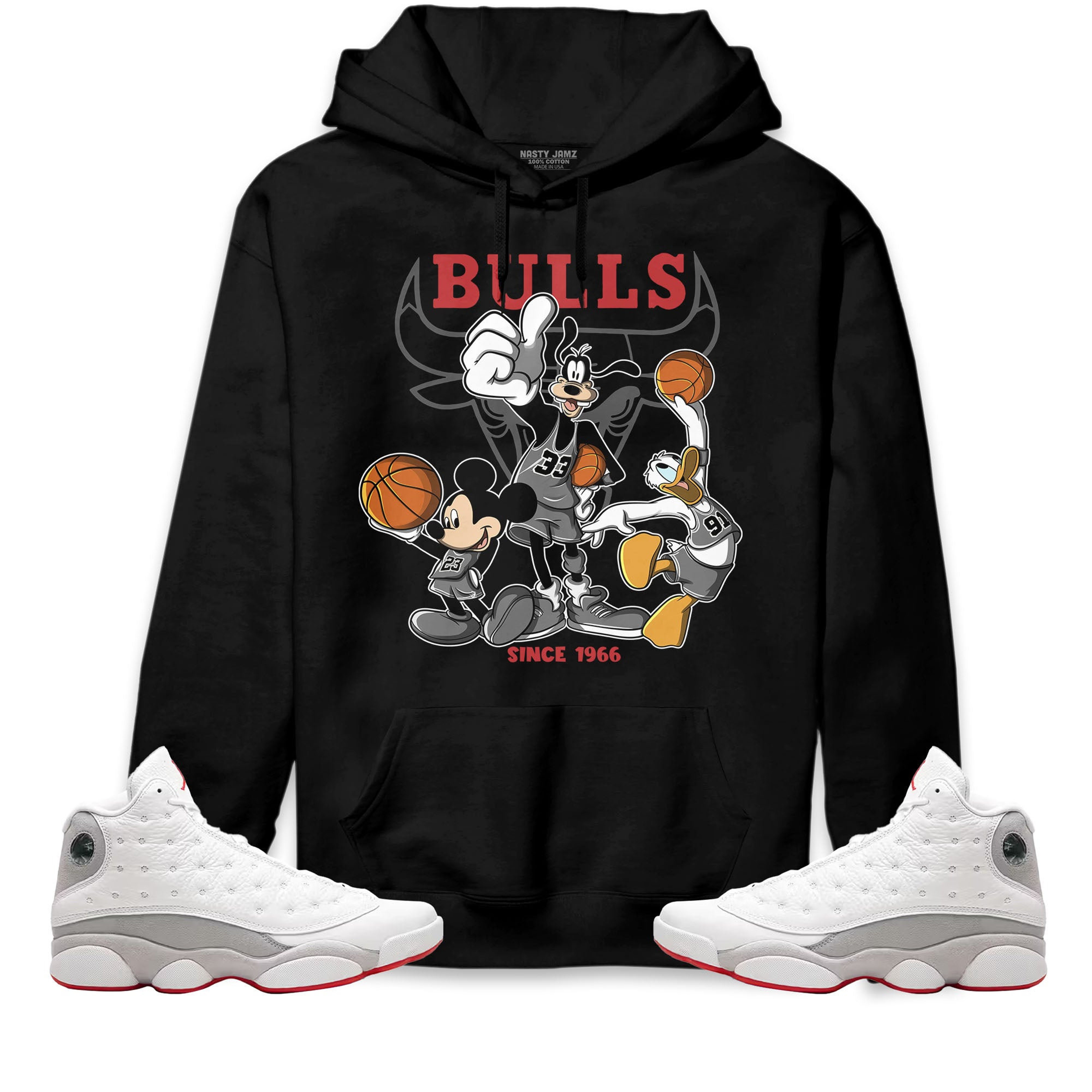 Jordan 13 Wolf Grey Unisex Sweatshirt, Hoodie Shirts Disney Basketball, Shirt To Match Sneaker