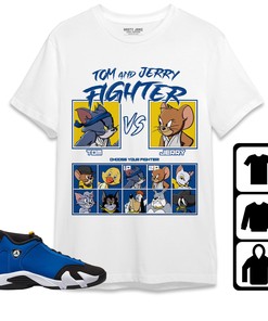 Jordan 14 Laney Unisex Shirt Cat And Mouse Fighter, Shirt To Match Sneaker