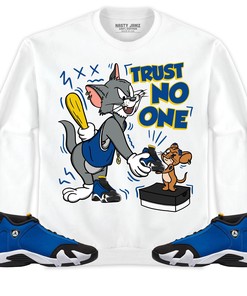 Jordan 14 Laney Unisex Shirt Trust No One Cat And Mouse, Shirt To Match Sneaker