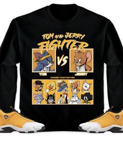 Jordan 14 Retro Ginger 2022 Unisex Sweatshirt, Hoodie, Cat And Mouse Fighter, Shirt To Match Sneaker