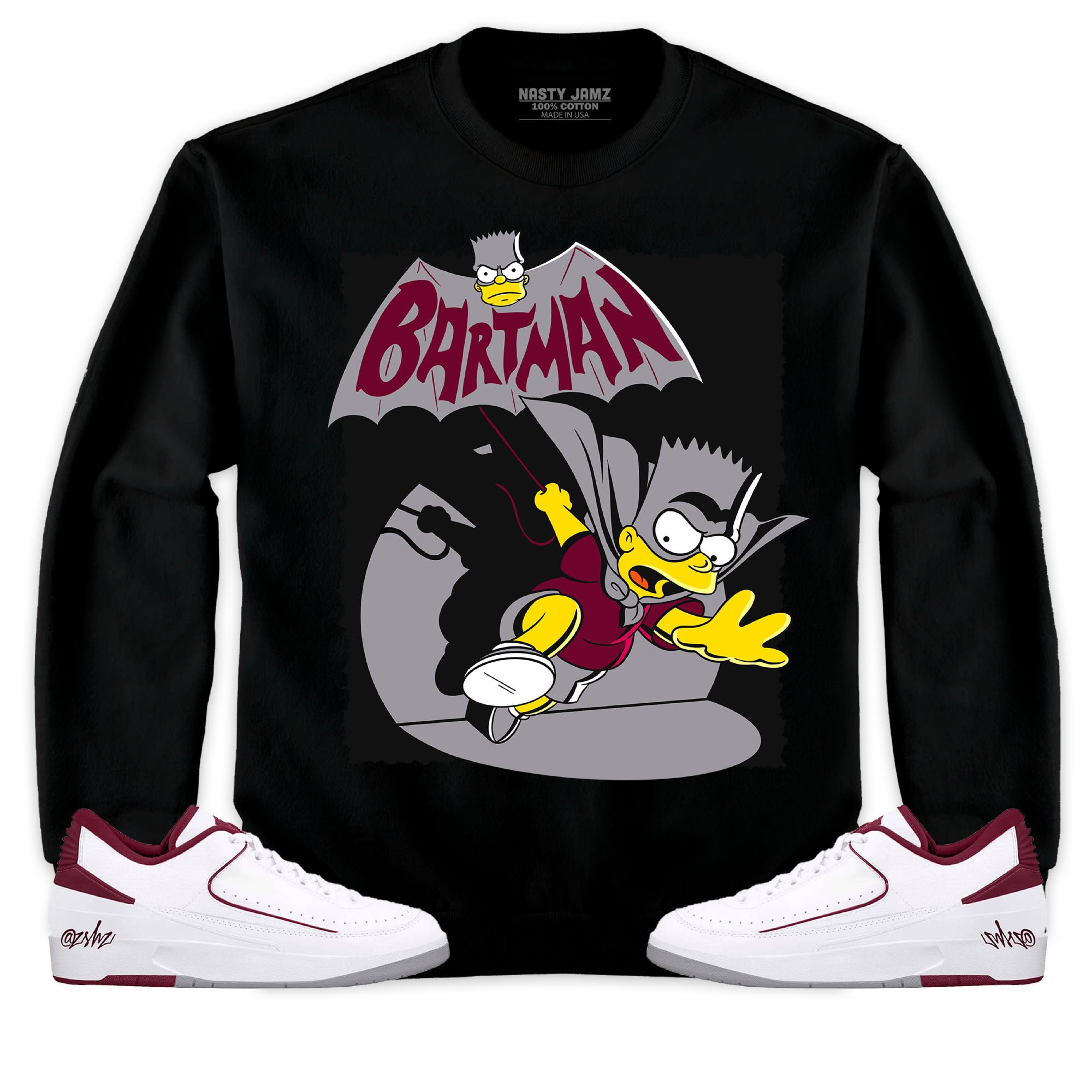 Jordan 2 Low Cherrywood Unisex Sweatshirt, Hoodie Shirts Bartman Simpson, Shirt To Match Sneaker