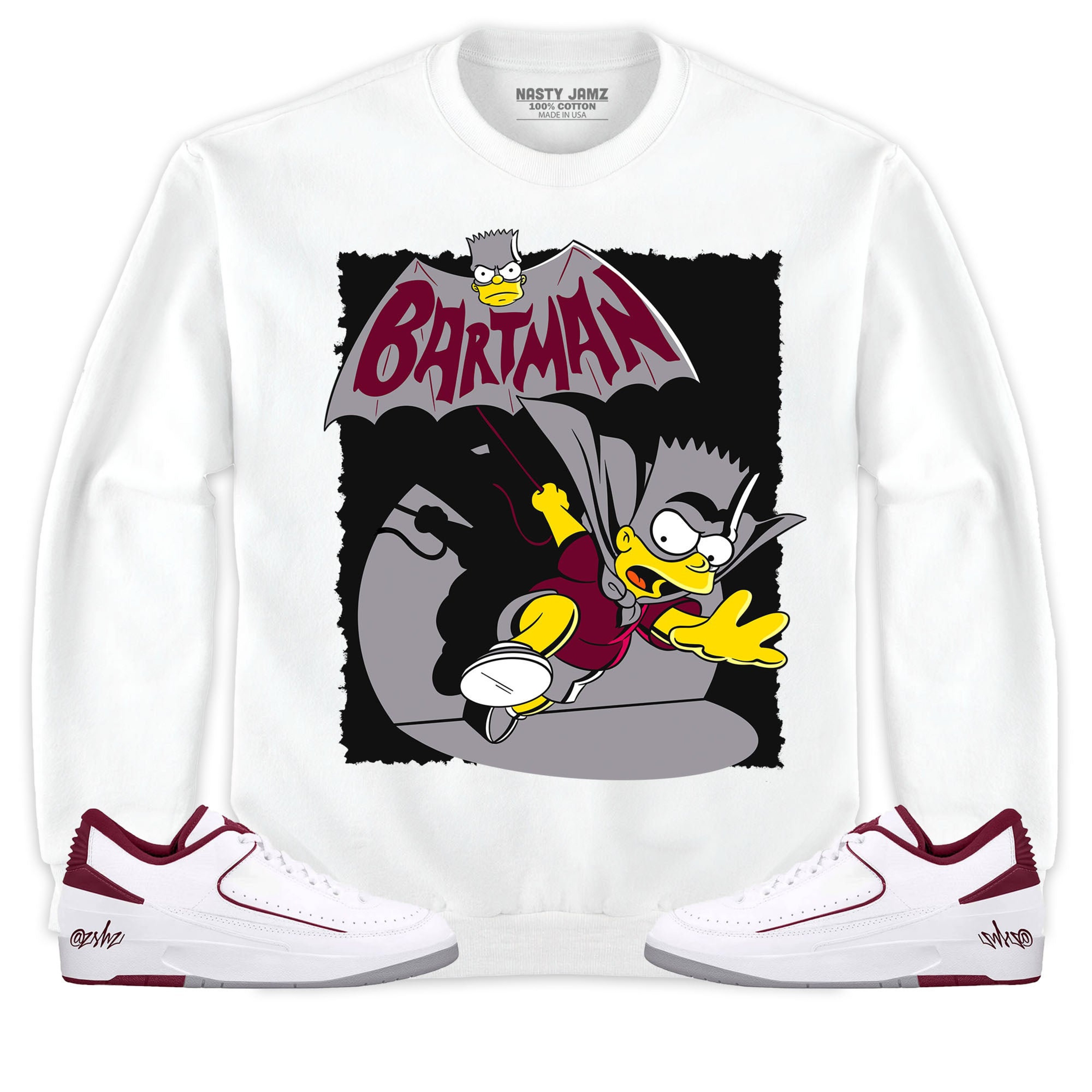 Jordan 2 Low Cherrywood Unisex Sweatshirt, Hoodie Shirts Bartman Simpson, Shirt To Match Sneaker