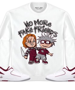 Jordan 2 Low Cherrywood Unisex Sweatshirt, Hoodie Shirts Chuckie No More Fake Friends, Shirt To Match Sneaker