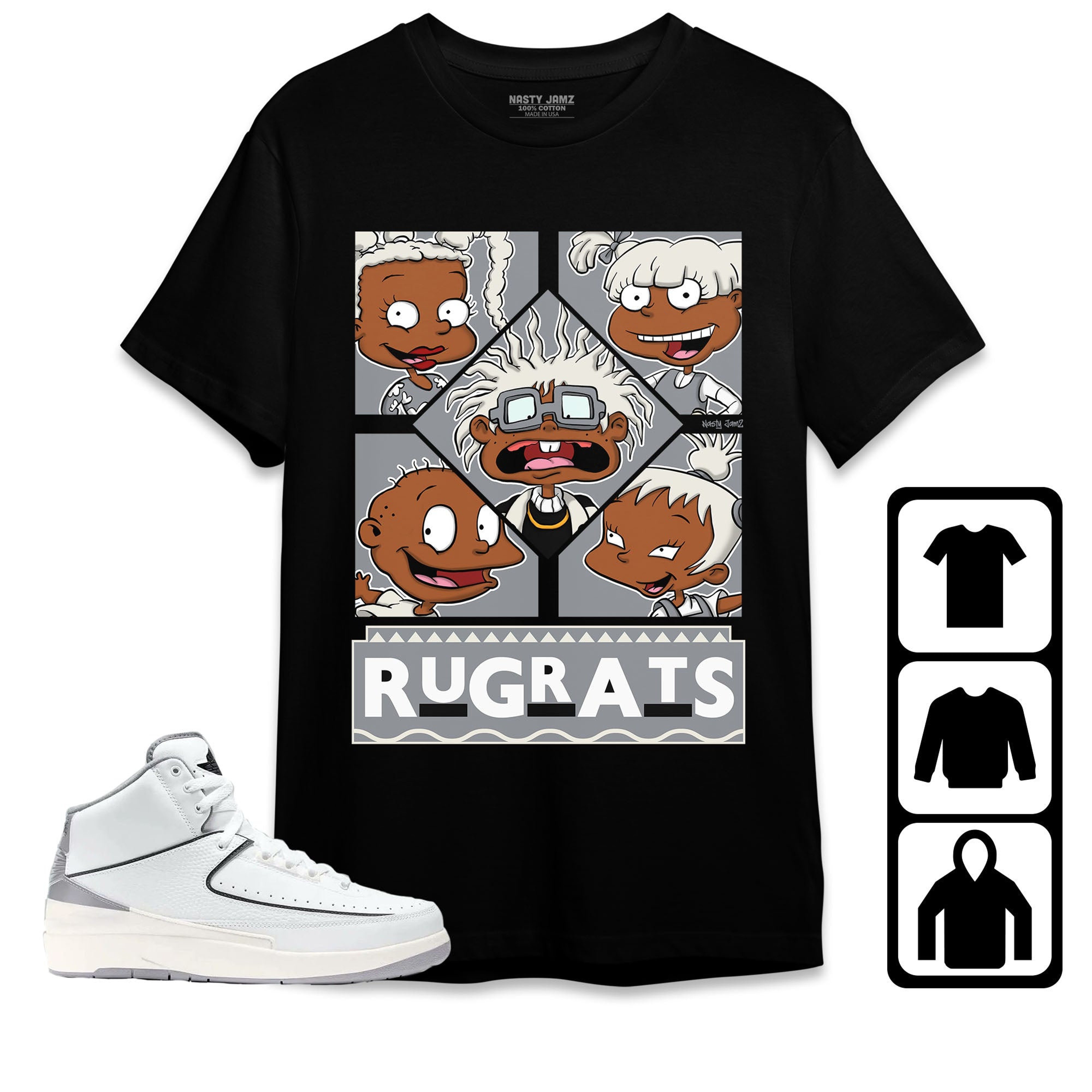 Jordan 2 Neutral Grey Unisex Shirt 90s TV Style, Shirt To Match Sneaker