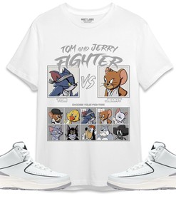 Jordan 2 Neutral Grey Unisex Shirt Cat And Mouse Fighter, Shirt To Match Sneaker