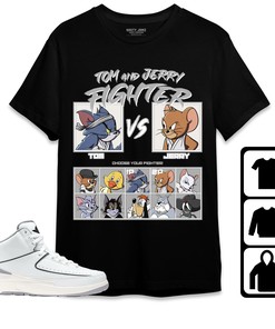 Jordan 2 Neutral Grey Unisex Shirt Cat And Mouse Fighter, Shirt To Match Sneaker