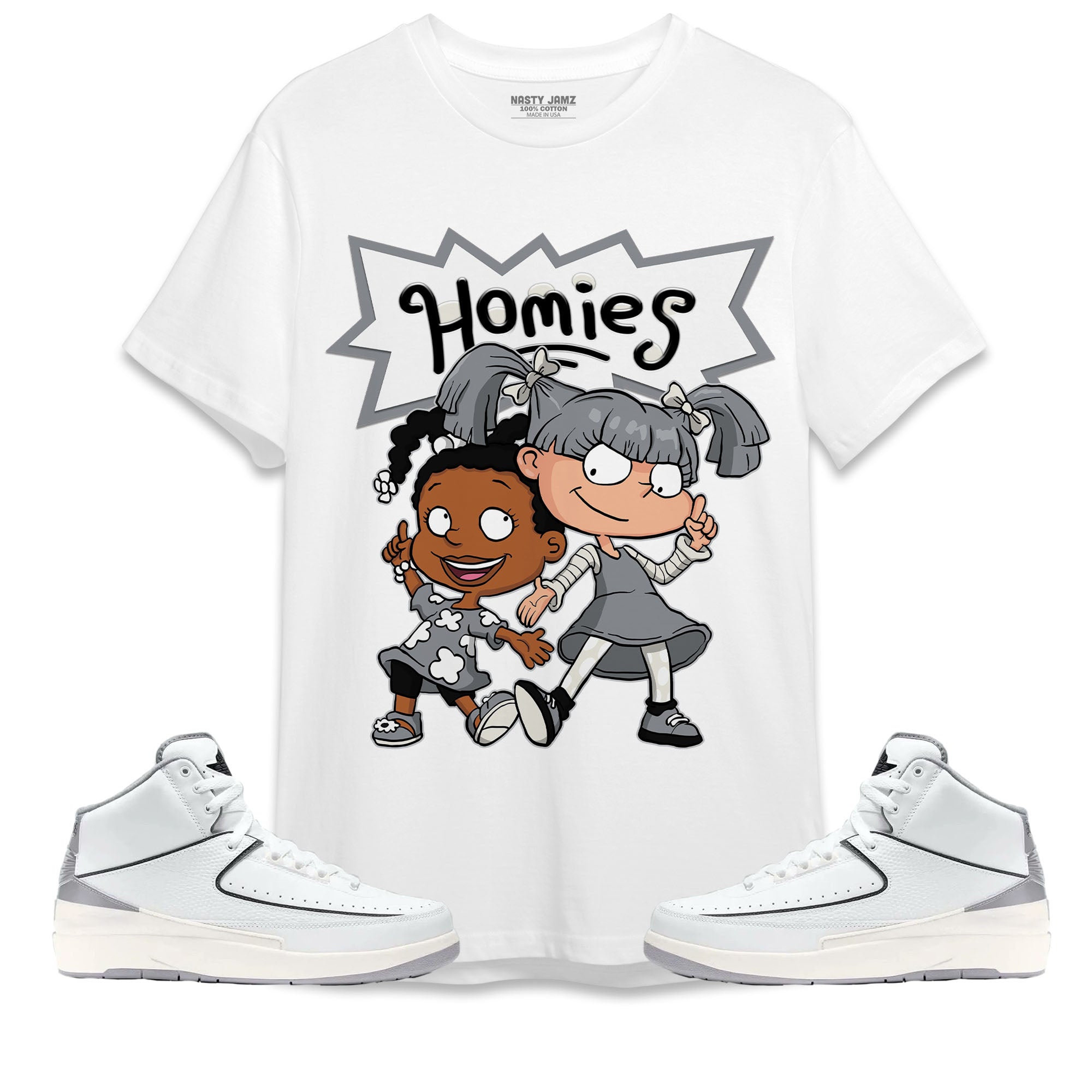 Jordan 2 Neutral Grey Unisex Shirt Homies Girl, Shirt To Match Sneaker