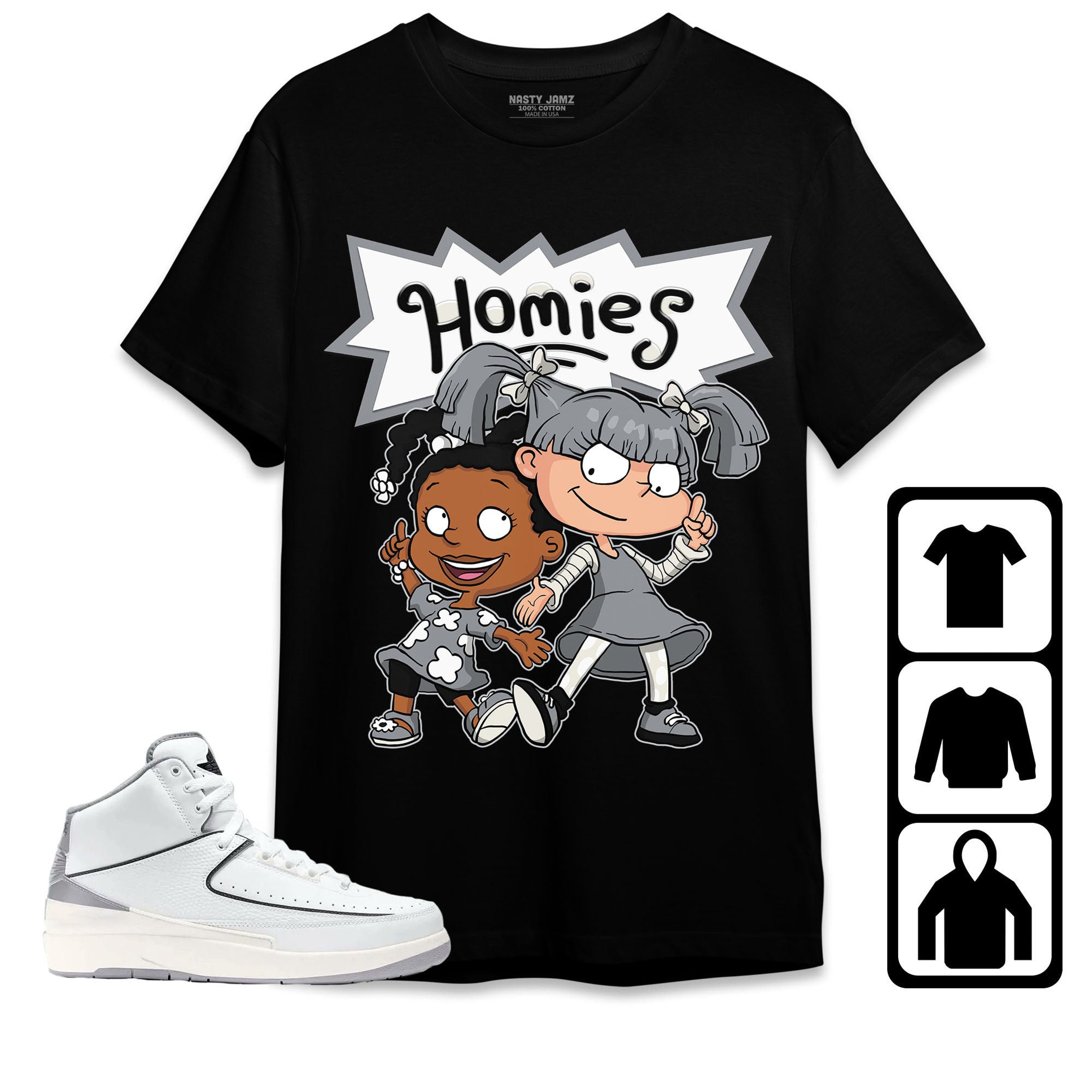 Jordan 2 Neutral Grey Unisex Shirt Homies Girl, Shirt To Match Sneaker