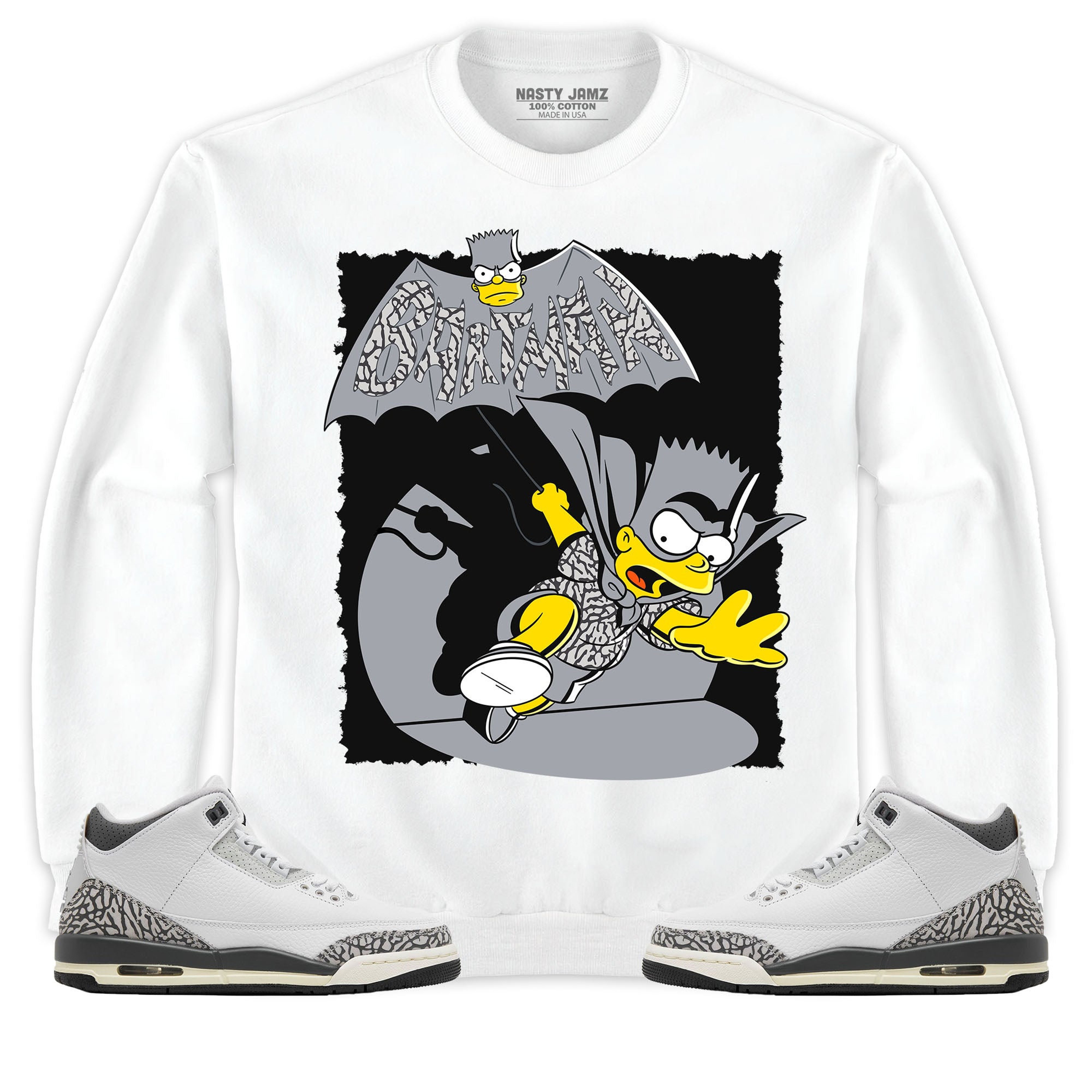 Jordan 3 Hide N Sneak Unisex Sweatshirt, Hoodie Shirts Bartman Simpson, Shirt To Match Sneaker