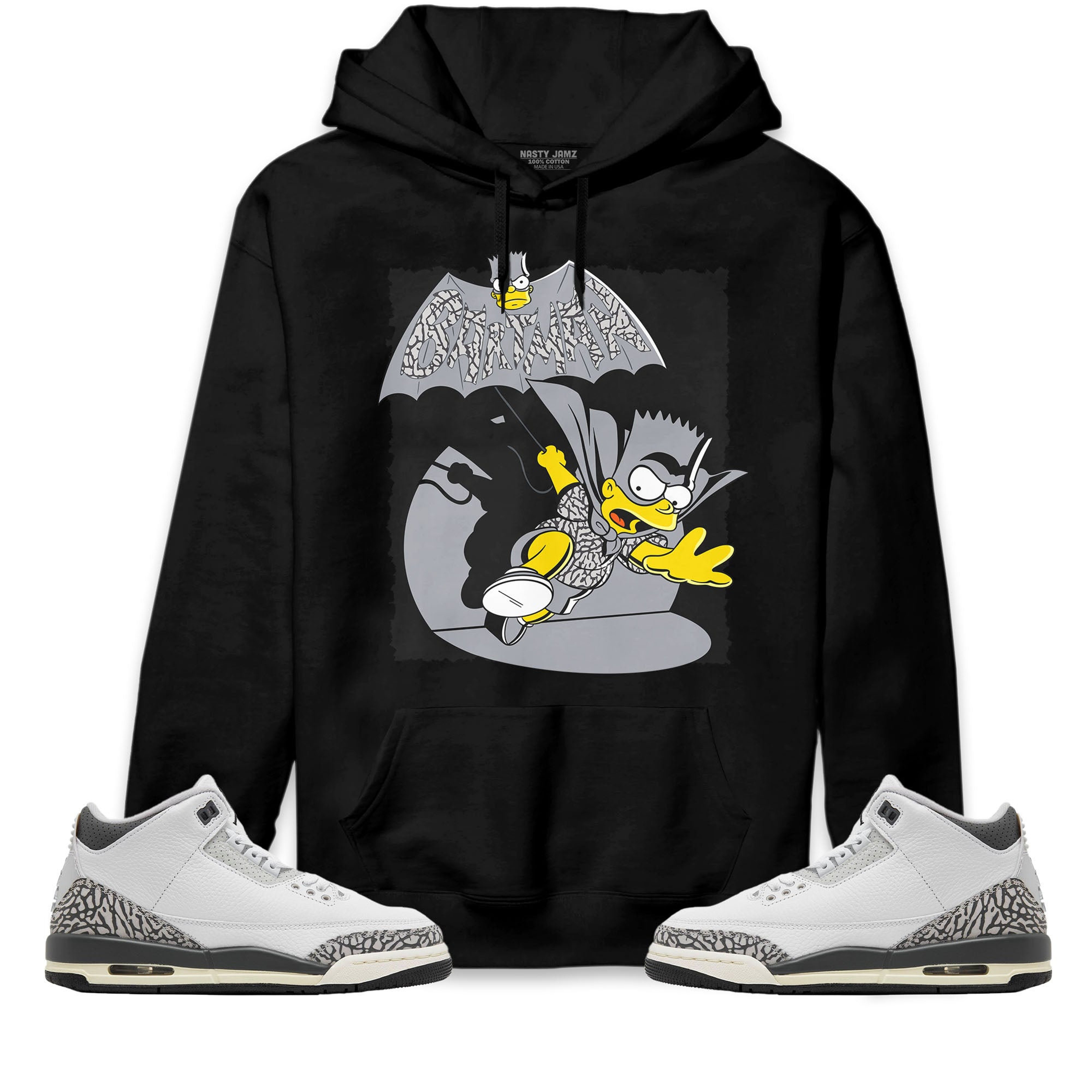 Jordan 3 Hide N Sneak Unisex Sweatshirt, Hoodie Shirts Bartman Simpson, Shirt To Match Sneaker
