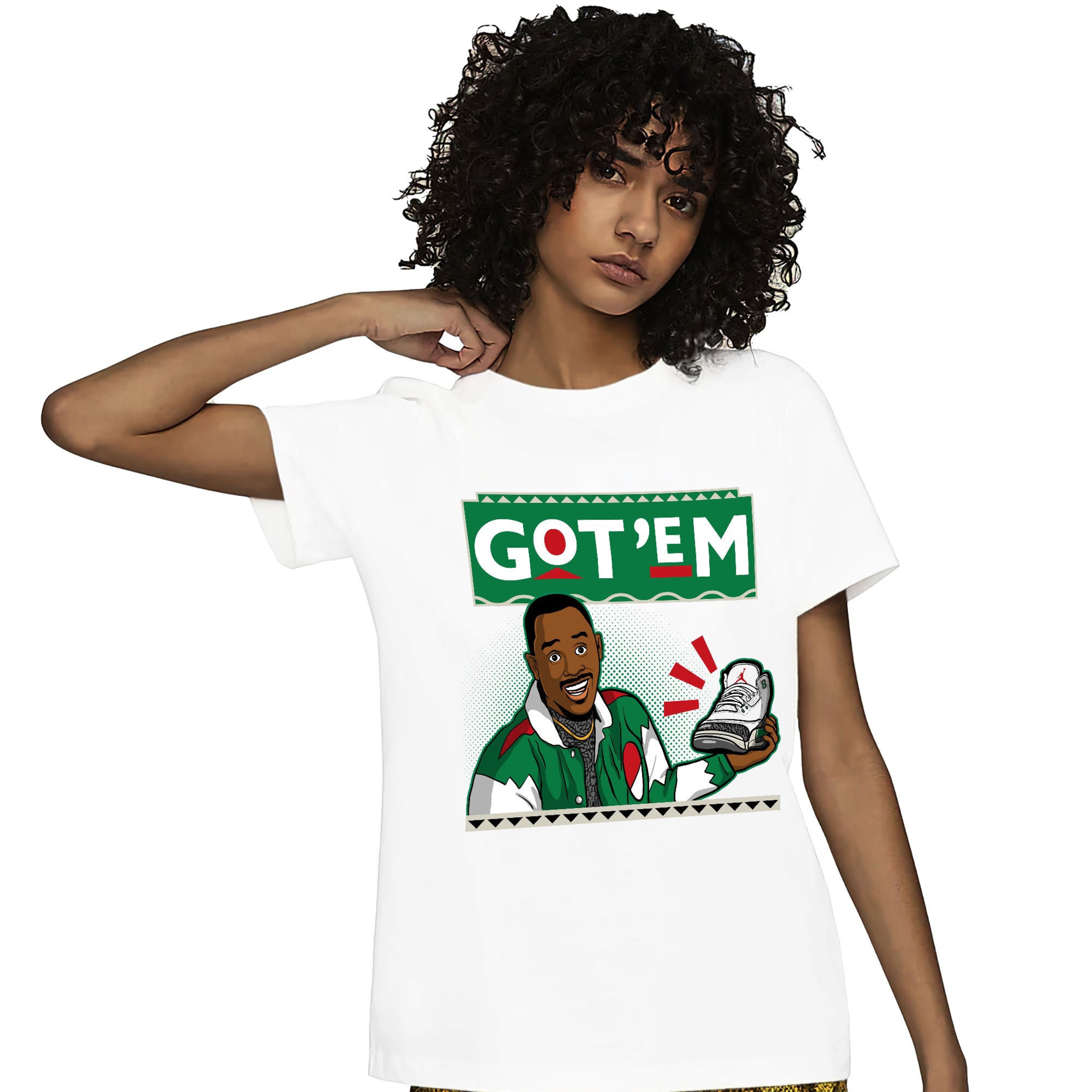 Jordan 3 Lucky Green Unisex Shirt Got Em 90s TV Style, Shirt To Match Sneaker