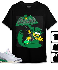 Jordan 3 Lucky Green Unisex Shirt, Hoodie Sweatshirt Bartman Simpson, Shirt To Match Sneaker