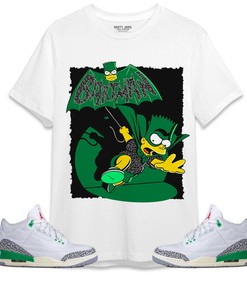 Jordan 3 Lucky Green Unisex Shirt, Hoodie Sweatshirt Bartman Simpson, Shirt To Match Sneaker