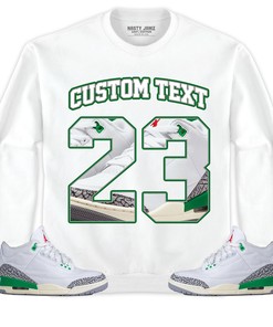 Jordan 3 Lucky Green Unisex Shirt Number 23 CM3 Custom Text, Shirt To Match Sneaker