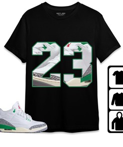 Jordan 3 Lucky Green Unisex Shirt Number 23 CM3, Shirt To Match Sneaker