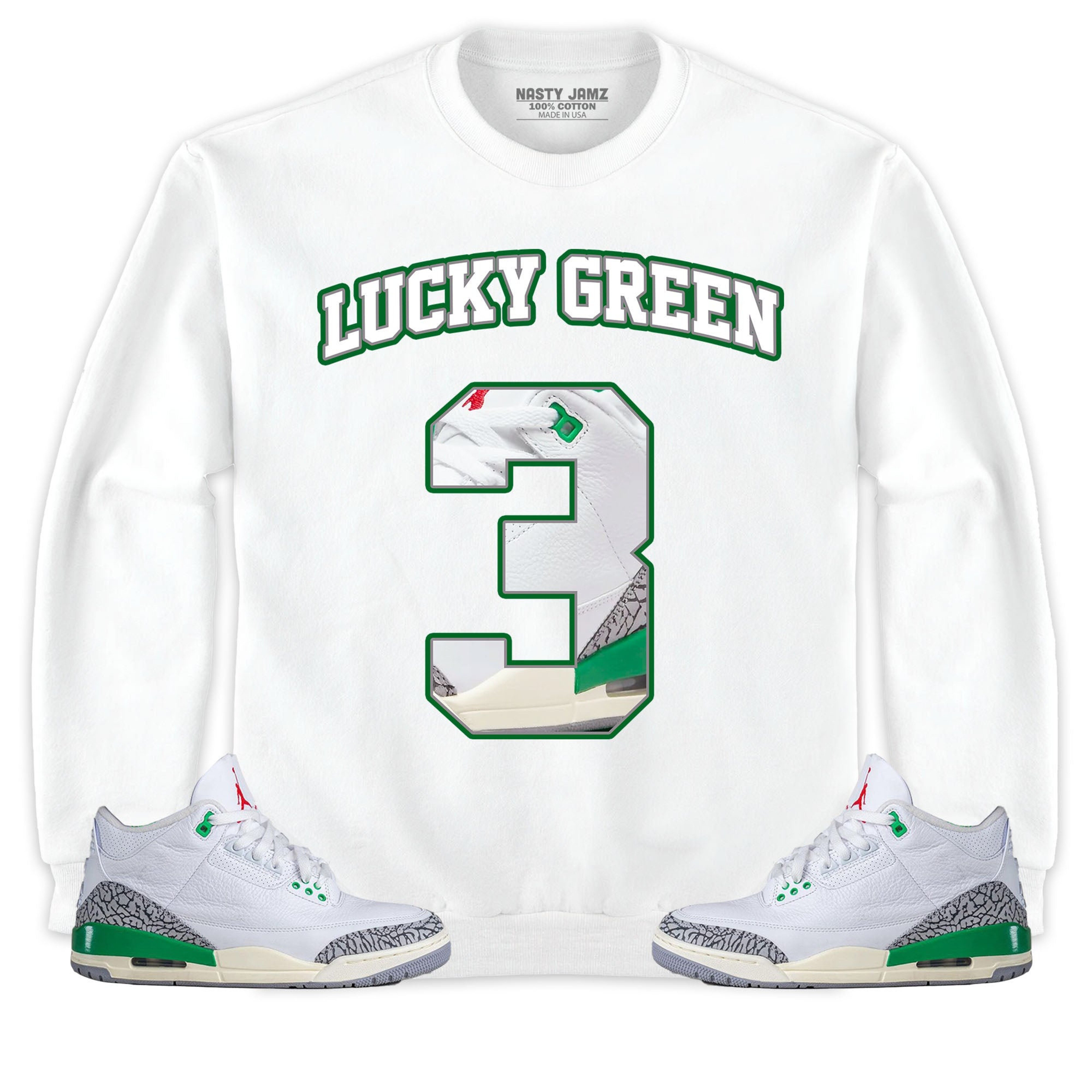 Jordan 3 Lucky Green Unisex Shirt Number 3 CM3 Name, Shirt To Match Sneaker