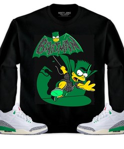 Jordan 3 Lucky Green Unisex Sweatshirt, Hoodie Shirts Bartman Simpson, Shirt To Match Sneaker