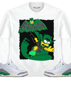 Jordan 3 Lucky Green Unisex Sweatshirt, Hoodie Shirts Bartman Simpson, Shirt To Match Sneaker