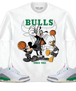 Jordan 3 Lucky Green Unisex Sweatshirt, Hoodie Shirts Disney Basketball, Shirt To Match Sneaker