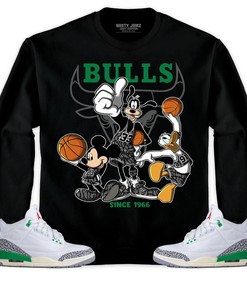 Jordan 3 Lucky Green Unisex Sweatshirt, Hoodie Shirts Disney Basketball, Shirt To Match Sneaker