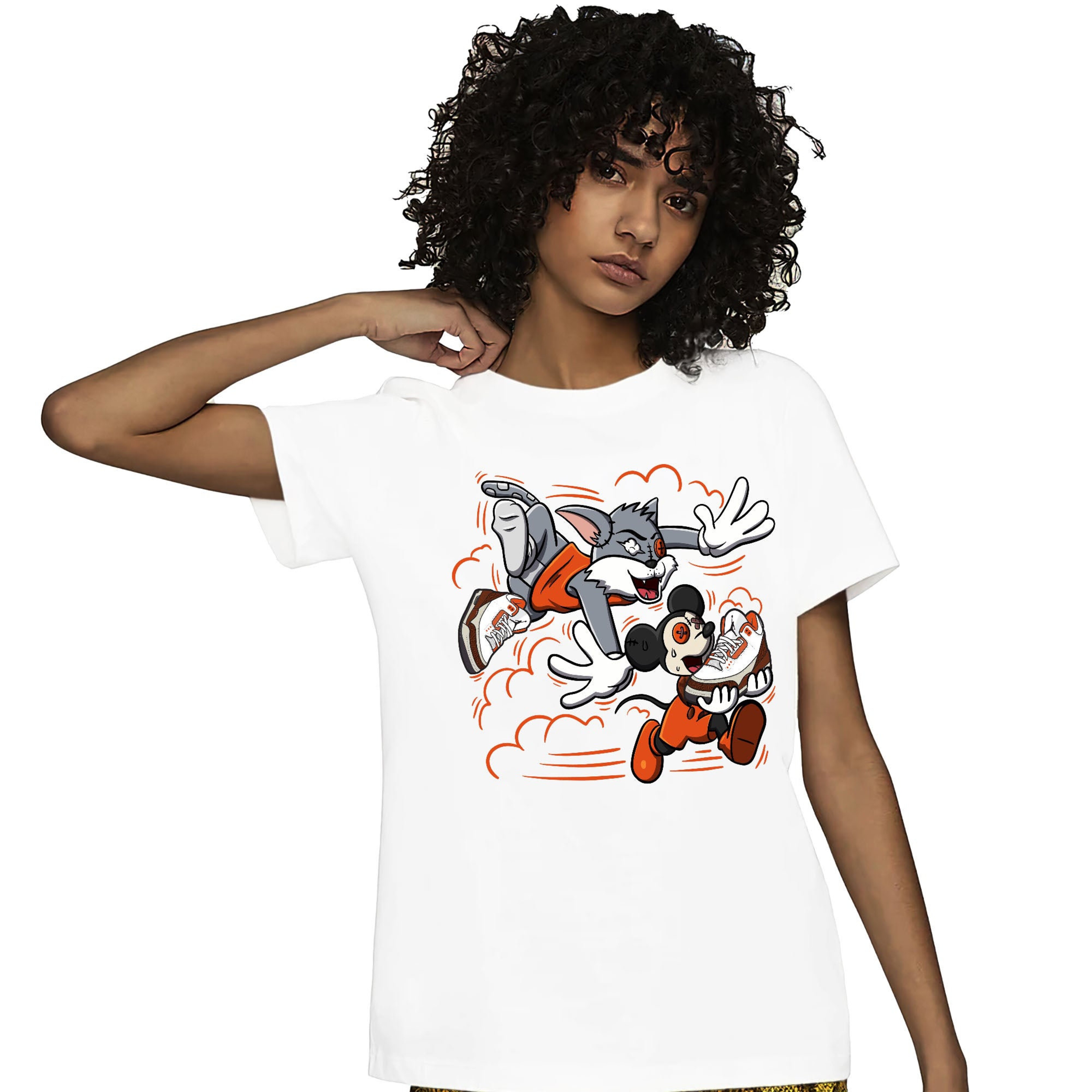 Jordan 3 Mars Stone Unisex Shirt Cat And Mouse Chasing, Shirt To Match Sneaker