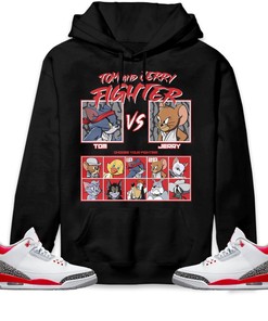 Jordan 3 Retro Fire Red 2022 Unisex Sweatshirt, Hoodie, Cat And Mouse Fighter, Shirt To Match Sneaker